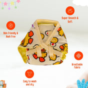 Adore Insta Dry Baby Cloth Tie Knot Langot / Nappies/ Langota- Holds up to 2* Pees-9-12 months Yellow Duck
