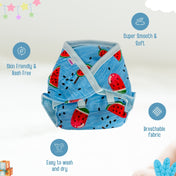 Adore Insta Dry Baby Cloth Tie Knot Langot/ Nappies/ Langota - Holds up to 2* Pees- 9-12 months Blue Watermelon