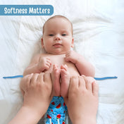 Adore Insta Dry Baby Cloth Tie Knot Langot/ Nappies/ Langota - Holds up to 2* Pees- 9-12 months Blue Watermelon