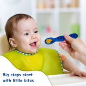 Adore SILICA - The Trainer Silicon Weaning Feeding Spoon Set- Pack of 2( Magenta+Blue)