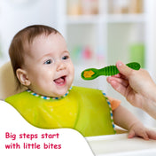 Adore SILICA - The Trainer Silicon Weaning Feeding Spoon Set- Pack of 2 (Pink + Green)