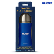 Adore Dr.Feed Majestique Insulated Thermos Hot/ Cold Stainless Steel Feeding Bottle with Anti-Colic Teat- D3- 180ml- Royal Blue