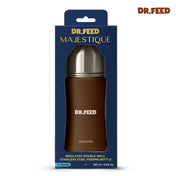 Adore Dr.Feed Majestique Insulated Thermos Hot/ Cold Stainless Steel Feeding Bottle with Anti-Colic Teat- D3- 180ml- Earthen Brown