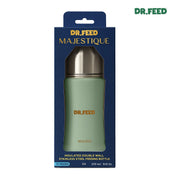 Adore Dr.Feed Majestique Insulated Thermos Hot/ Cold Stainless Steel Feeding Bottle with Anti-Colic Teat- D4- 270ml - Drab Green