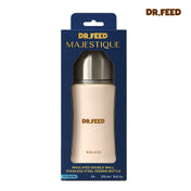 Adore Dr.Feed Majestique Insulated Thermos Hot/ Cold Stainless Steel Feeding Bottle with Anti-Colic Teat- D4- 270ml - Parchment Beige