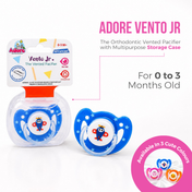 Adore Vento Jr - The Orthodontic Vented Pacifier with Multipurpose Storage Case - Pink