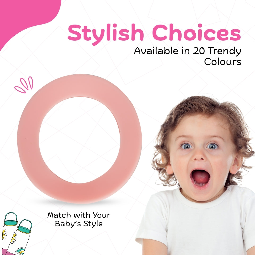 Adore Dr.Feed Bestie! The Silicon Base for Dr.Feed Wide Neck Bottles- Baby Pink- Pack of 2