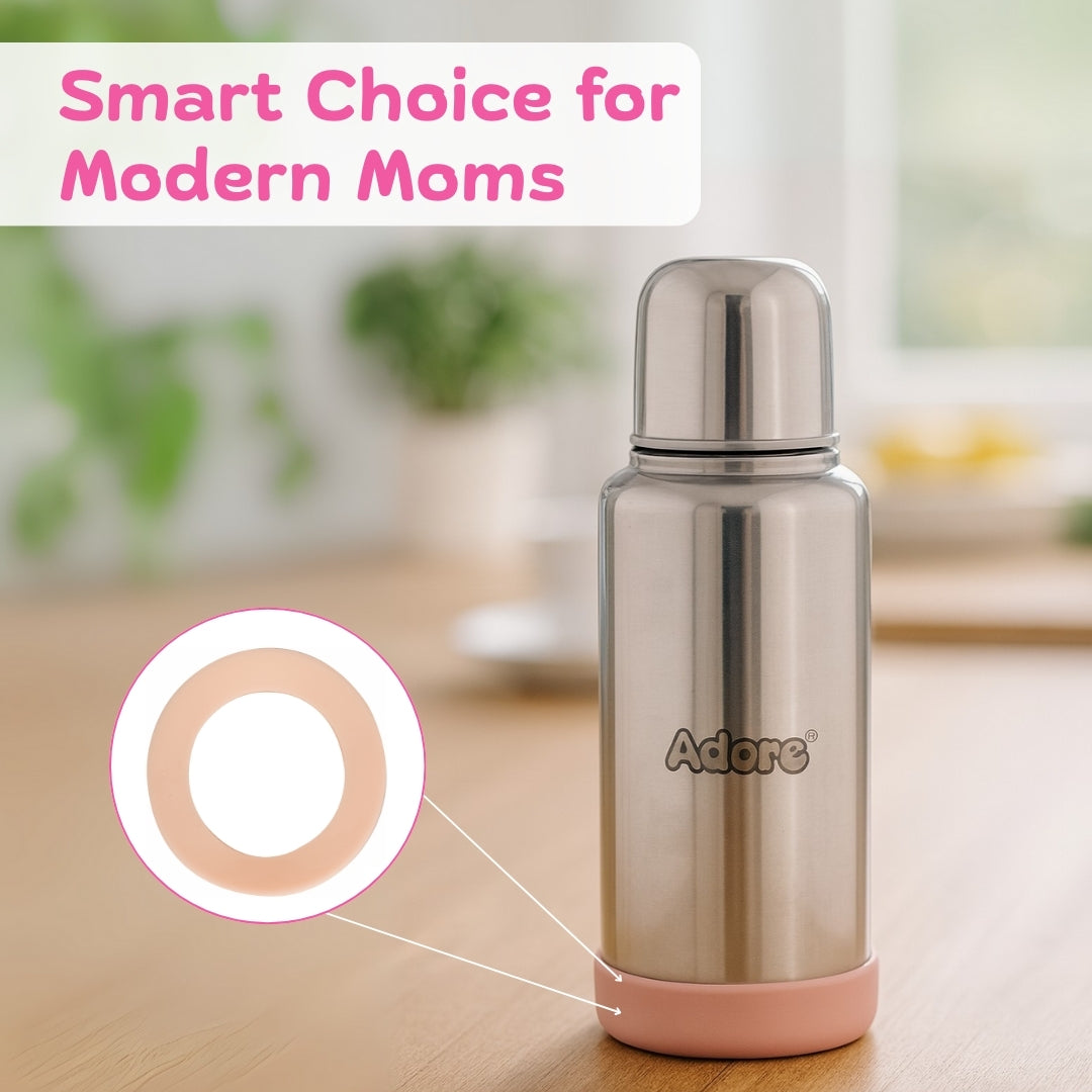 Adore Dr.Feed Bestie! The Silicon Base for Dr.Feed Wide Neck Bottles- Baby Pink- Pack of 2