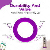 Adore Dr.Feed Bestie! The Silicon Base for Dr.Feed Wide Neck Bottles- Pixy Purple Pack of 2