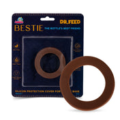 Adore Dr.Feed Bestie! The Silicon Base for Dr.Feed Wide Neck Bottles- Earthen Brown Pack of 2