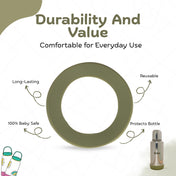 Adore Dr.Feed Bestie! The Silicon Base for Dr.Feed Wide Neck Bottles- Military Green Pack of 2