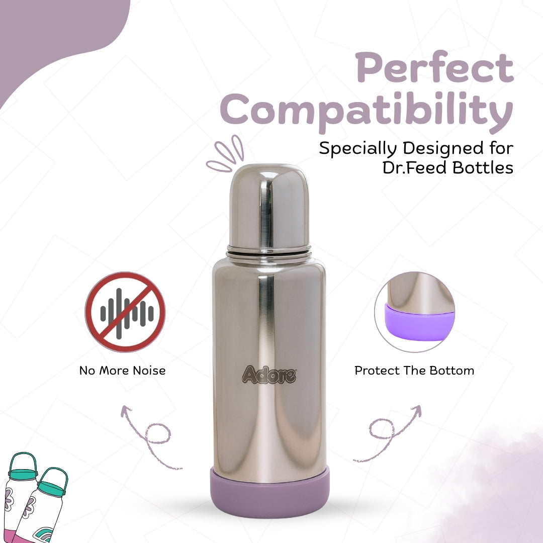 Adore Dr.Feed Bestie! The Silicon Base for Dr.Feed Wide Neck Bottles- Lucky Lavender Pack of 2