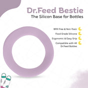 Adore Dr.Feed Bestie! The Silicon Base for Dr.Feed Wide Neck Bottles- Lucky Lavender Pack of 2