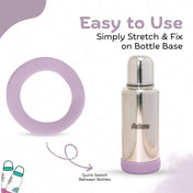 Adore Dr.Feed Bestie! The Silicon Base for Dr.Feed Wide Neck Bottles- Lucky Lavender Pack of 2