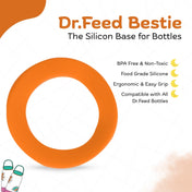 Adore Dr.Feed Bestie! The Silicon Base for Dr.Feed Wide Neck Bottles- Funky Orange Pack of 2