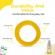 Adore Dr.Feed Bestie! The Silicon Base for Dr.Feed Wide Neck Bottles- Yanky Yellow Pack of 2