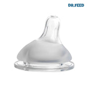 Adore Dr.Feed Latch Naturally Wide Neck Anti-Colic Silicon Teat- Pack of 2