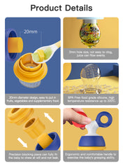 Adore Twig! Silicone Food/Fruit Nibbler with Safety Head, Soft Pacifier/Feeder - Orange
