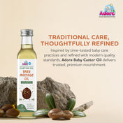 Adore Pro Miraculous Cold-Pressed Castor Oil -250ml- Glass Bottle