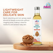 Adore Pure & Premium Sweet Almond Baby Oil- Cold Pressed - Glass Bottle- 100ml