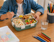 Adore Smart Meal 3 Stainless Steel Bento Insulated Lunch Box with 3 Compartments and Spoon- Green