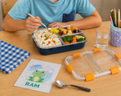 Adore Smart Meal 3 Stainless Steel Bento Insulated Lunch Box with 3 Compartments and Spoon- Blue