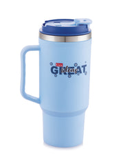 Adore Hydrate Pro Insulated Thermoware Drinking Tumbler Bottle with Handle-750ml-Blue