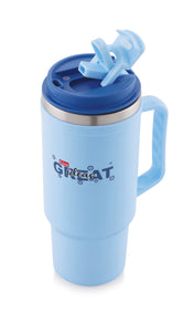 Adore Hydrate Pro Insulated Thermoware Drinking Tumbler Bottle with Handle-750ml-Blue