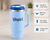 Adore Hydrate Pro Insulated Thermoware Drinking Tumbler Bottle with Handle-750ml-Blue