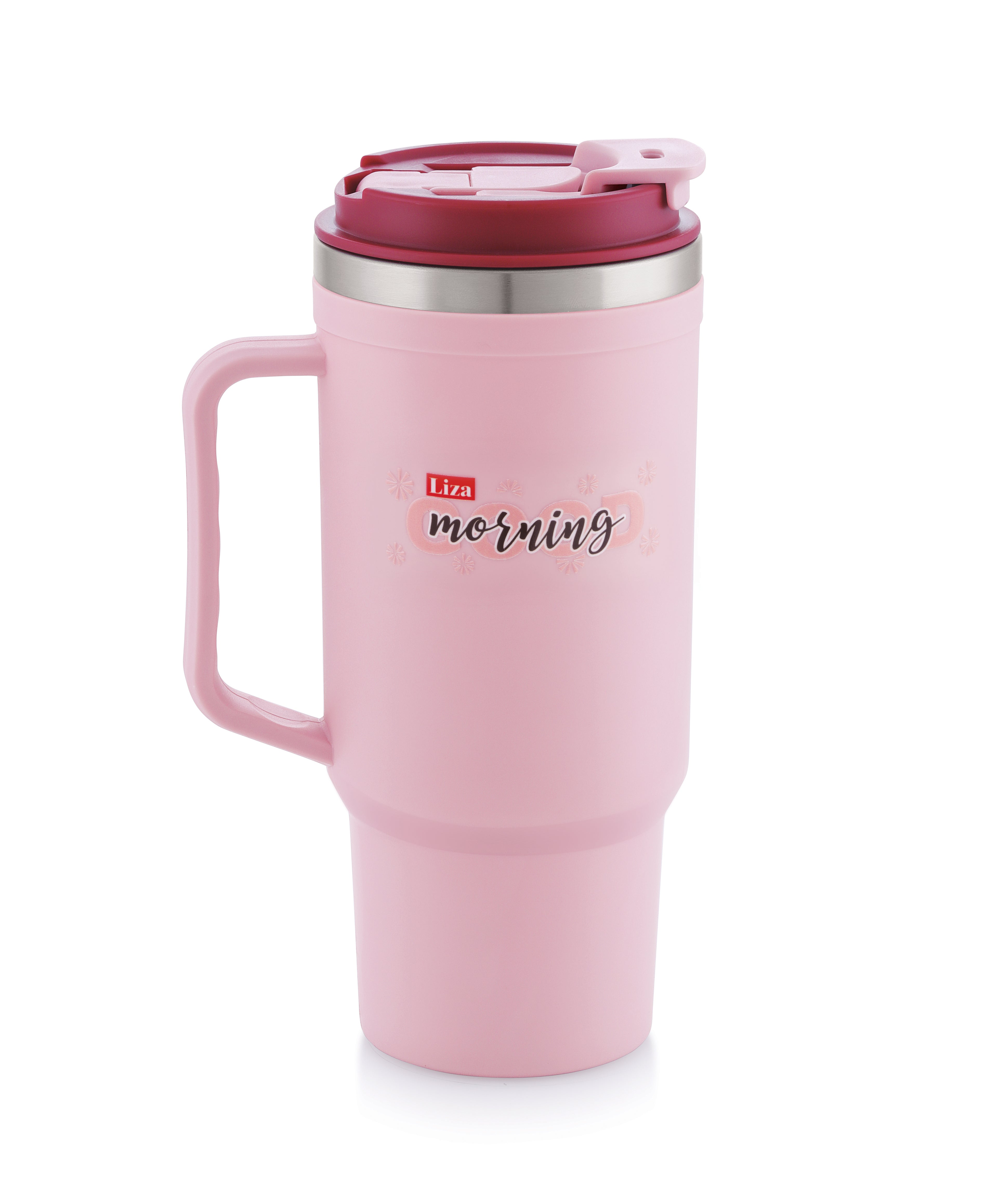 Adore Hydrate Pro Insulated Thermoware Drinking Tumbler Bottle with Handle-750ml-Pink