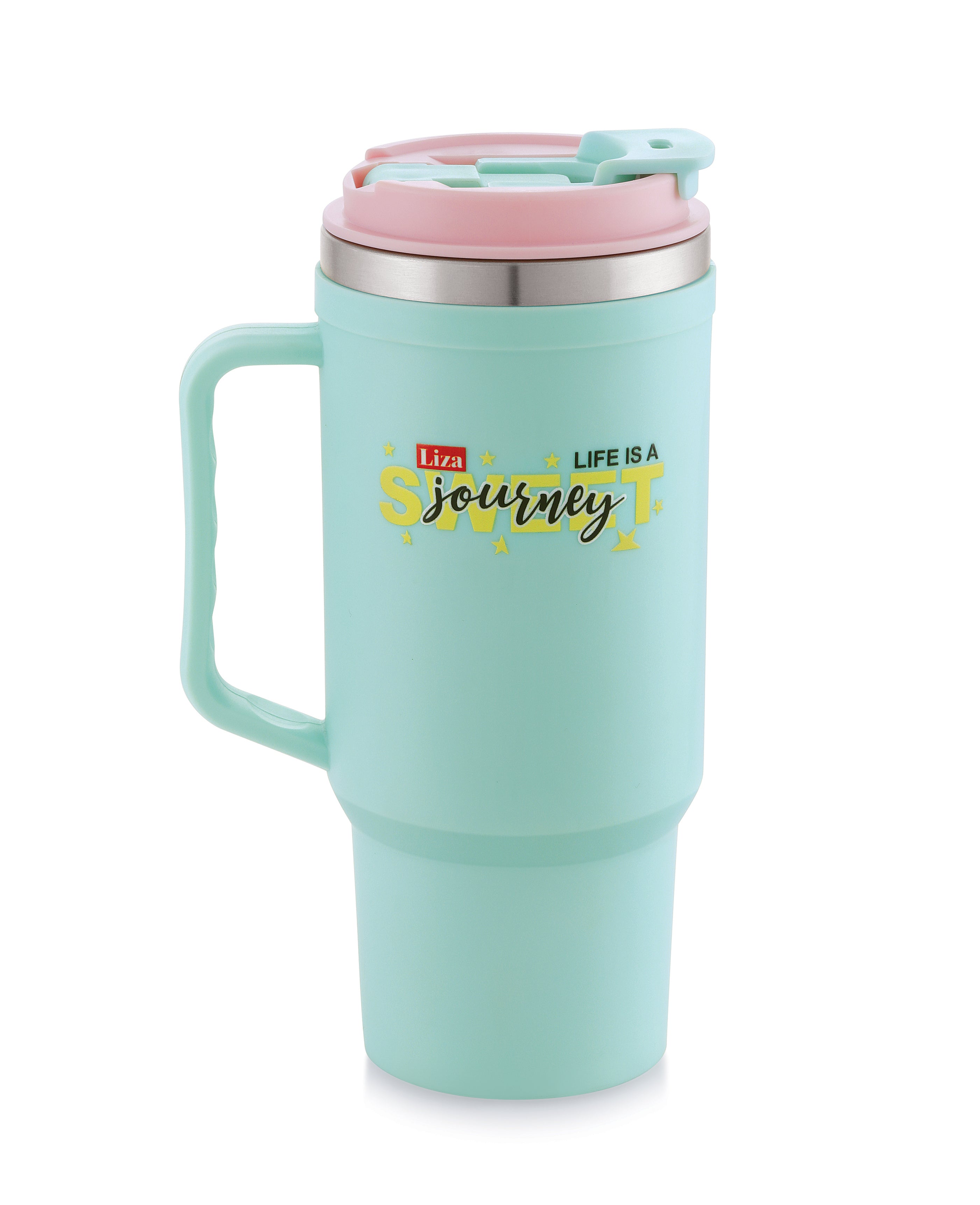 Adore Hydrate Pro Insulated Thermoware Drinking Tumbler Bottle with Handle-750ml-Bright Blue