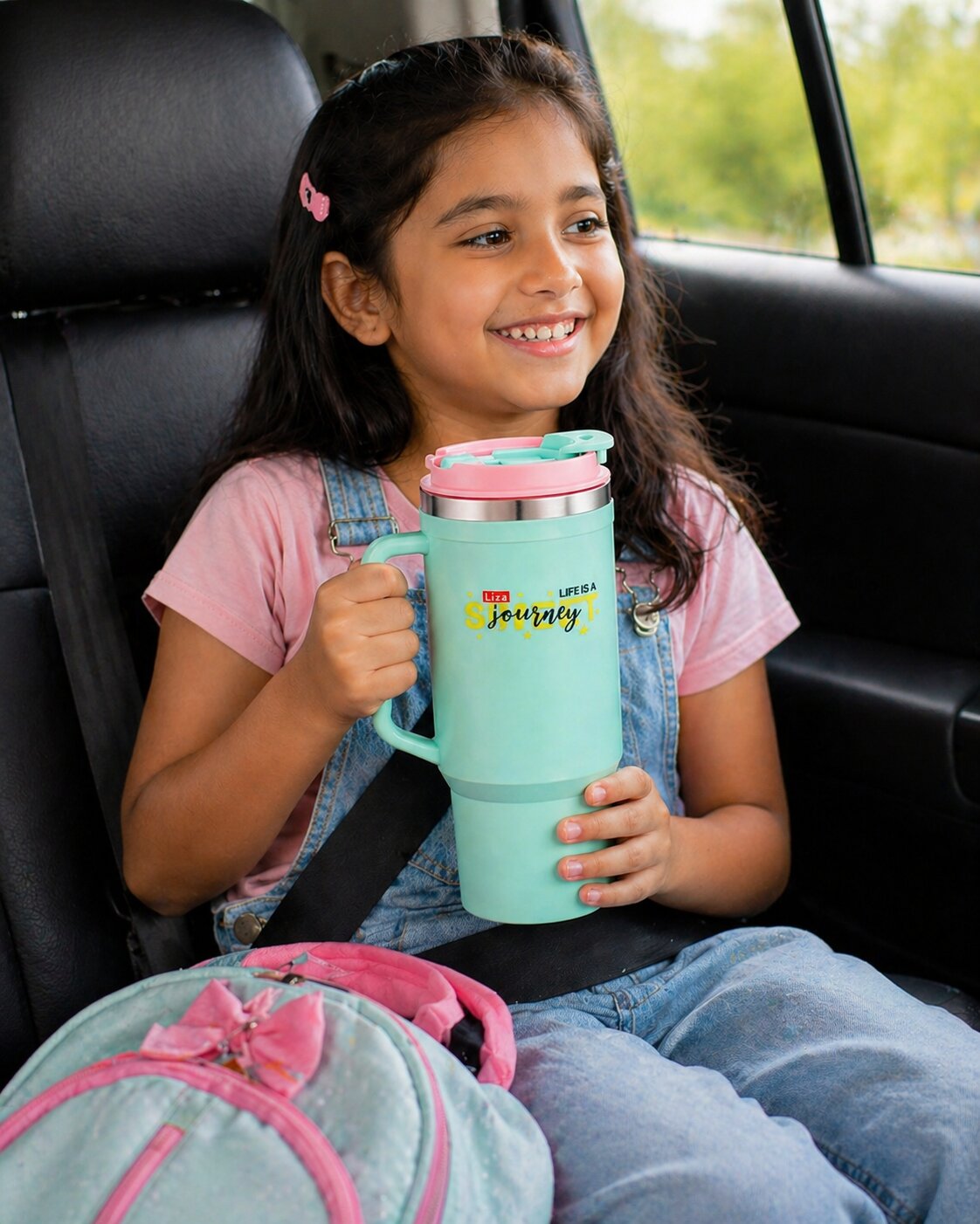Adore Hydrate Pro Insulated Thermoware Drinking Tumbler Bottle with Handle-750ml-Bright Blue