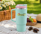 Adore Hydrate Pro Insulated Thermoware Drinking Tumbler Bottle with Handle-750ml-Bright Blue