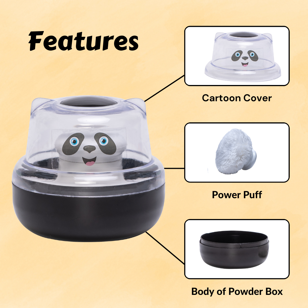 Adore Wow! The Character Powder Puff Set- Panda Black