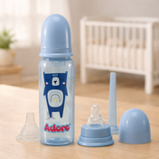 Adore Advanced CONTANGO- The 4 Stage Ventilated Anti-Colic Stem Baby Feeding Bottle- 250ml- Blue