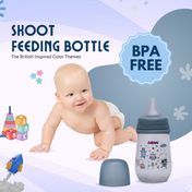 Adore Skoot Sr 2 Stage Wideneck Feeding Bottle - 250 ml - Blue