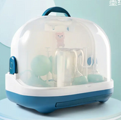 Adore Hurricane 2 in 1 Baby Bottle Drying Rack & Storage Box with Lid & Handle - Blue