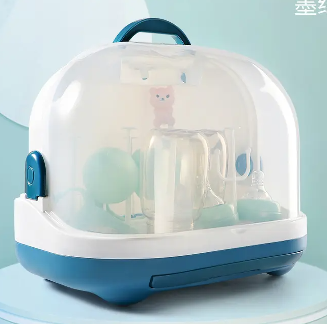 Adore Hurricane 2 in 1 Baby Bottle Drying Rack & Storage Box with Lid & Handle - Blue