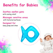 Adore Luscious Water Filled EVA Teethers- Blue Fish -2pack