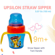 Adore Upsilon Straw Sipper with Twin Handle 150 ml - Surfer