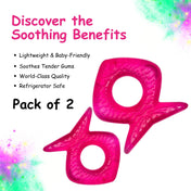 Adore Luscious Water Filled EVA Teethers- Pink Fish -2pack