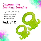 Adore Luscious Water Filled EVA Teethers- Green Octopus -2pack