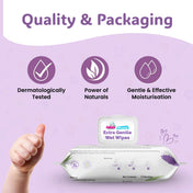 Adore Baby Lavender Wet Wipes with Goodness of Aloe-vera- 99% Pure Water- Pack of 72n Wipes* 9 Pack