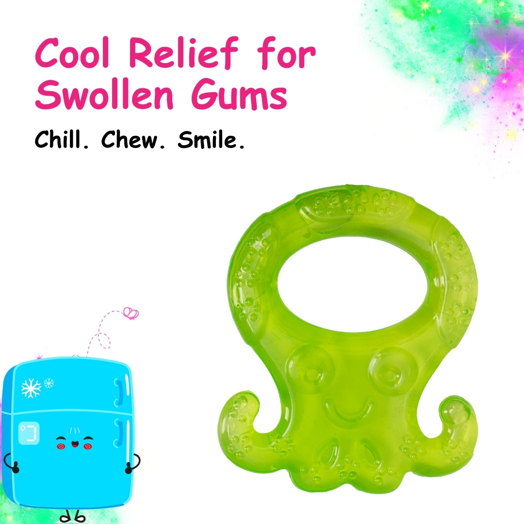 Adore Luscious Water Filled EVA Teethers- Green Octopus -2pack