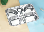 Adore Eatza - The Stainless Steel Feeding Plate with 4 Compartments- Butterfly
