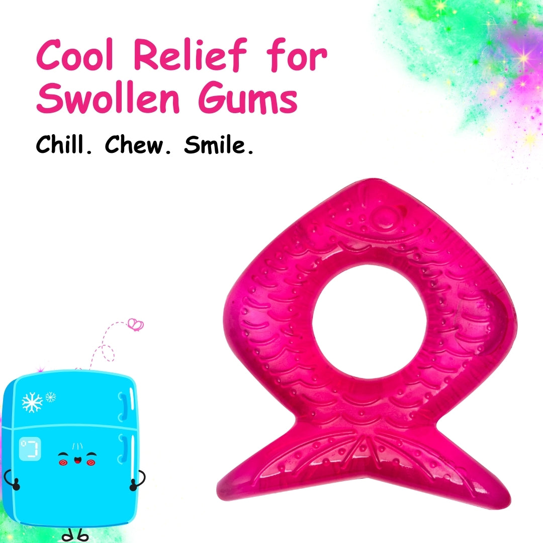 Adore Luscious Water Filled EVA Teethers- Pink Fish -2pack