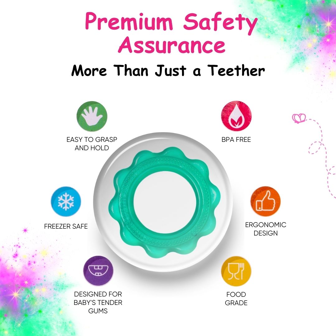 Adore Luscious Jumbo Water Filled EVA Teether- Big Ring Green