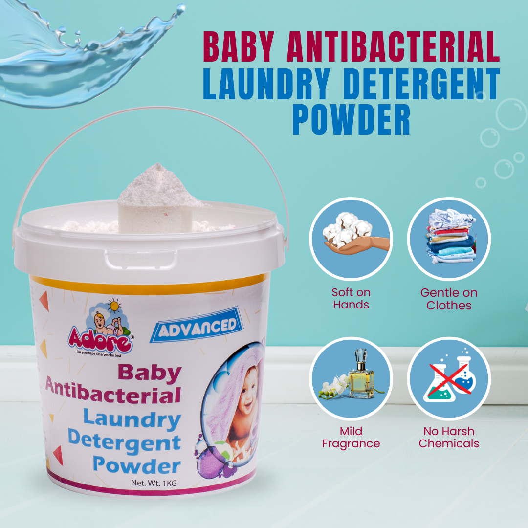Adore Baby Antibacterial Laundry Detergent Powder - 1000 gm