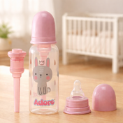 Adore Advanced CONTANGO- The 4 Stage Ventilated Anti-Colic Stem Baby Feeding Bottle- 250ml- Pink