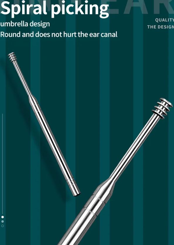 Adore TOMAHAWK! 6pc Stainless steel Ear wax cleaning Kit with Storage Case- Pack of 2